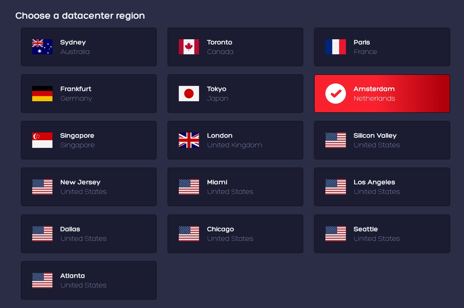 vpn datacenter region